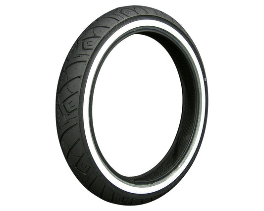 SHINKO SR777 Whitewall Cruiser Motorcycle Tire - 100/90-19 61H Front | 10907773 — product view 1