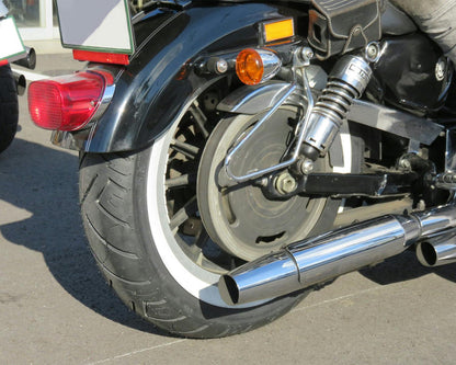 SHINKO SR777 Whitewall Cruiser Motorcycle Tire - 150/80B16 77H Rear | 15807773 — product view 3