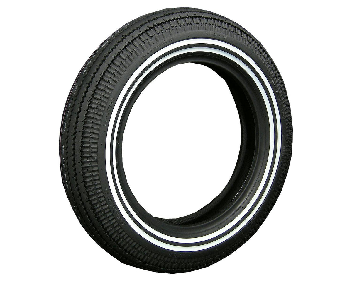 SHINKO E270 Double White Stripe Super Eagle Vintage Motorcycle Tire - 5.00-16 72H Front or rear | 50162702 — product view 1