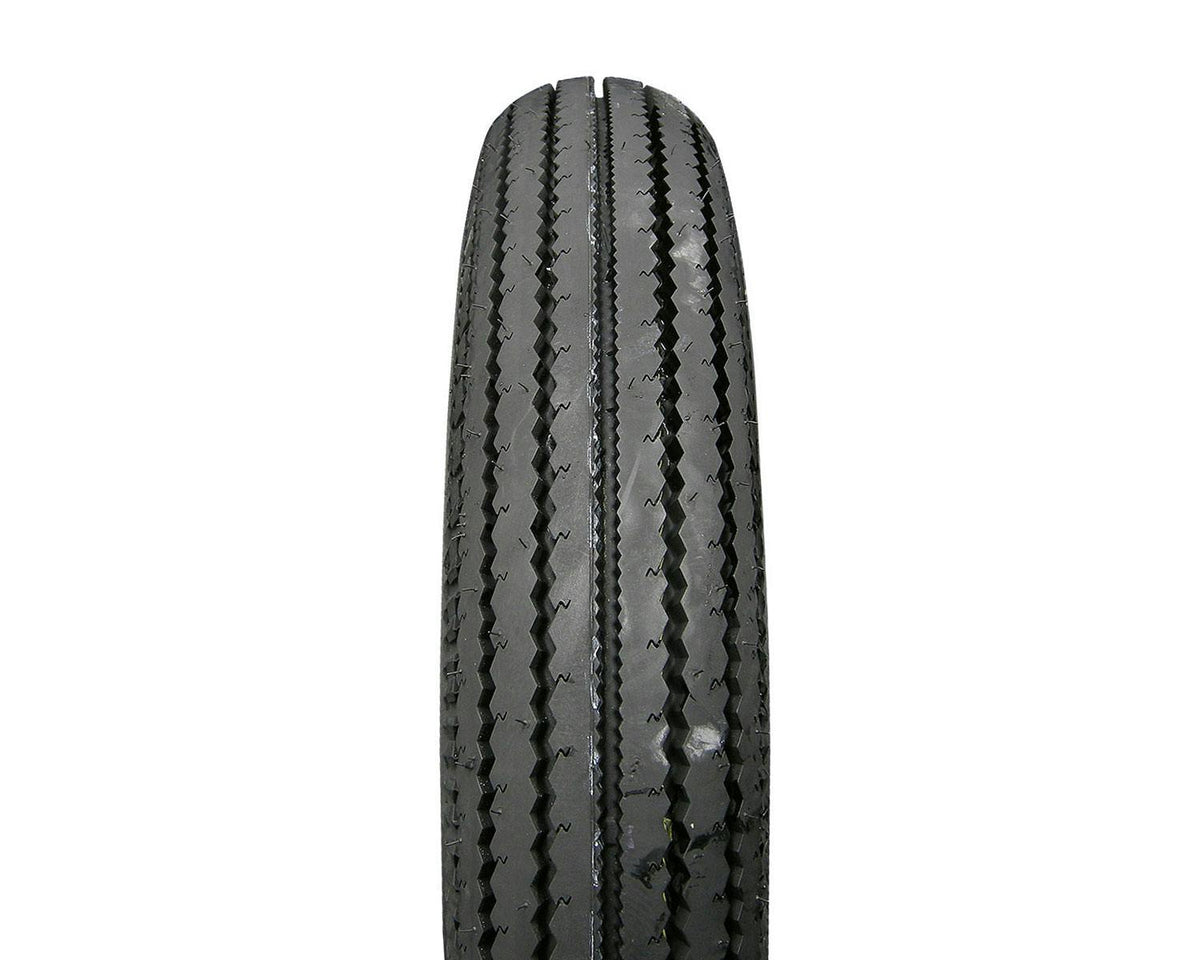 SHINKO E270 Black Super Eagle Vintage Motorcycle Tire - 4.00-19 61H Front | 40192700 — product view 2