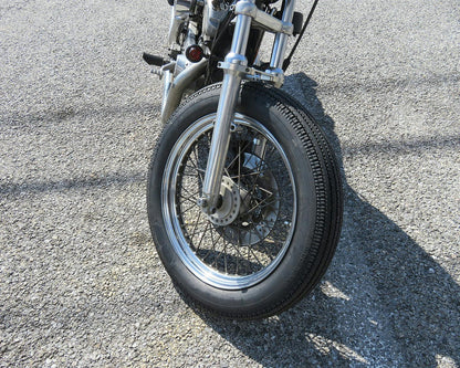 SHINKO E270 Black Super Eagle Vintage Motorcycle Tire - 4.00-19 61H Front | 40192700 — product view 3
