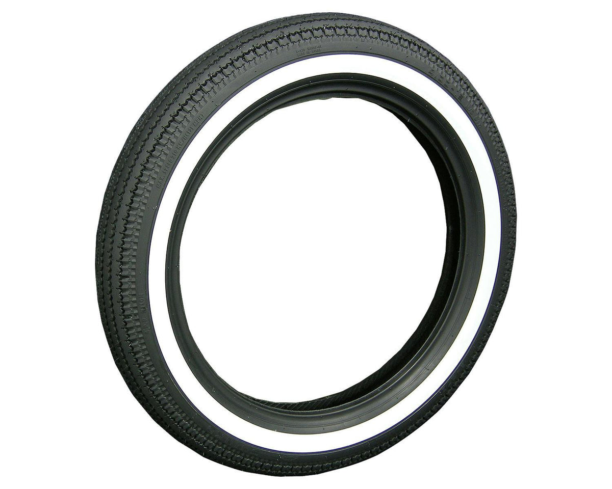 SHINKO E270 Whitewall Super Eagle Vintage Motorcycle Tire - 4.00-19 61H Front | 40192701 — product view 1