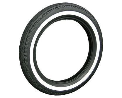 SHINKO E270 Whitewall Super Eagle Vintage Motorcycle Tire - 4.00-19 61H Front | 40192701 — product view 1