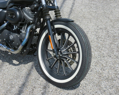 SHINKO E270 Whitewall Super Eagle Vintage Motorcycle Tire - 4.00-19 61H Front | 40192701 — product view 3