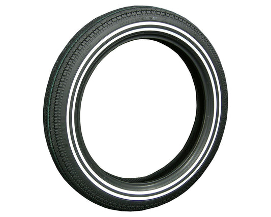 SHINKO E270 Double White Stripe Super Eagle Vintage Motorcycle Tire - 4.00-19 61H Front | 40192702 — product view 1