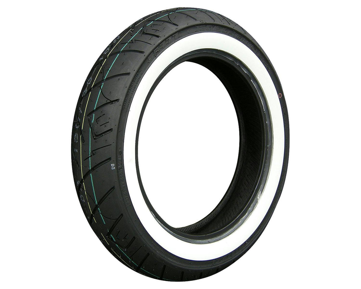 SHINKO SR777 Whitewall Cruiser Motorcycle Tire - 130/90B16 73H Rear | 13907776 — product view 1