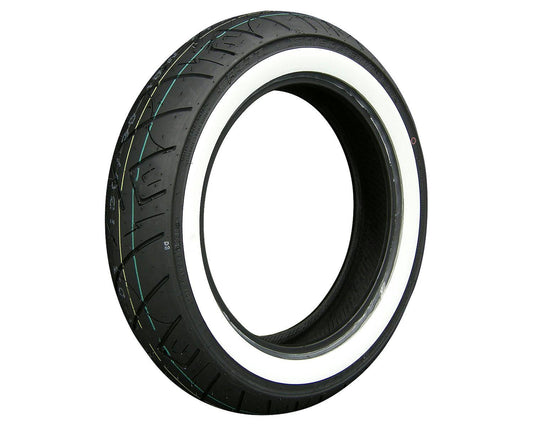 SHINKO SR777 Whitewall Cruiser Motorcycle Tire - 130/90B16 73H Rear | 13907776 — product view 1
