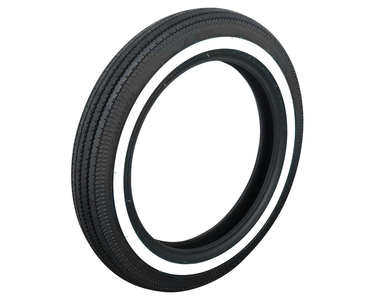SHINKO E270 Whitewall Super Eagle Vintage Motorcycle Tire - 4.00-18 64H Front or rear | 40182701 — product view 1