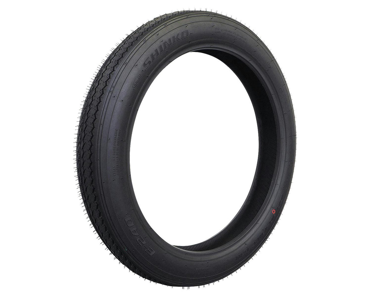 SHINKO E240 黑色 Classic 復古機車輪胎 - 100/90-19 63H 前輪 | ZMA00036，商品視角 1