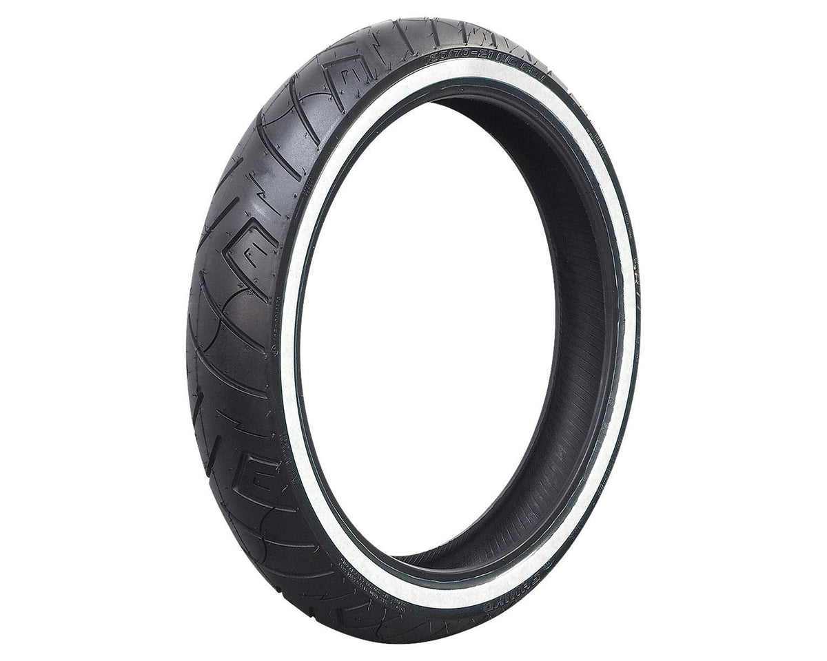 SHINKO SR777 Whitewall Cruiser Motorcycle Tire - 120/70-21 68V Front | 12707772 — product view 1