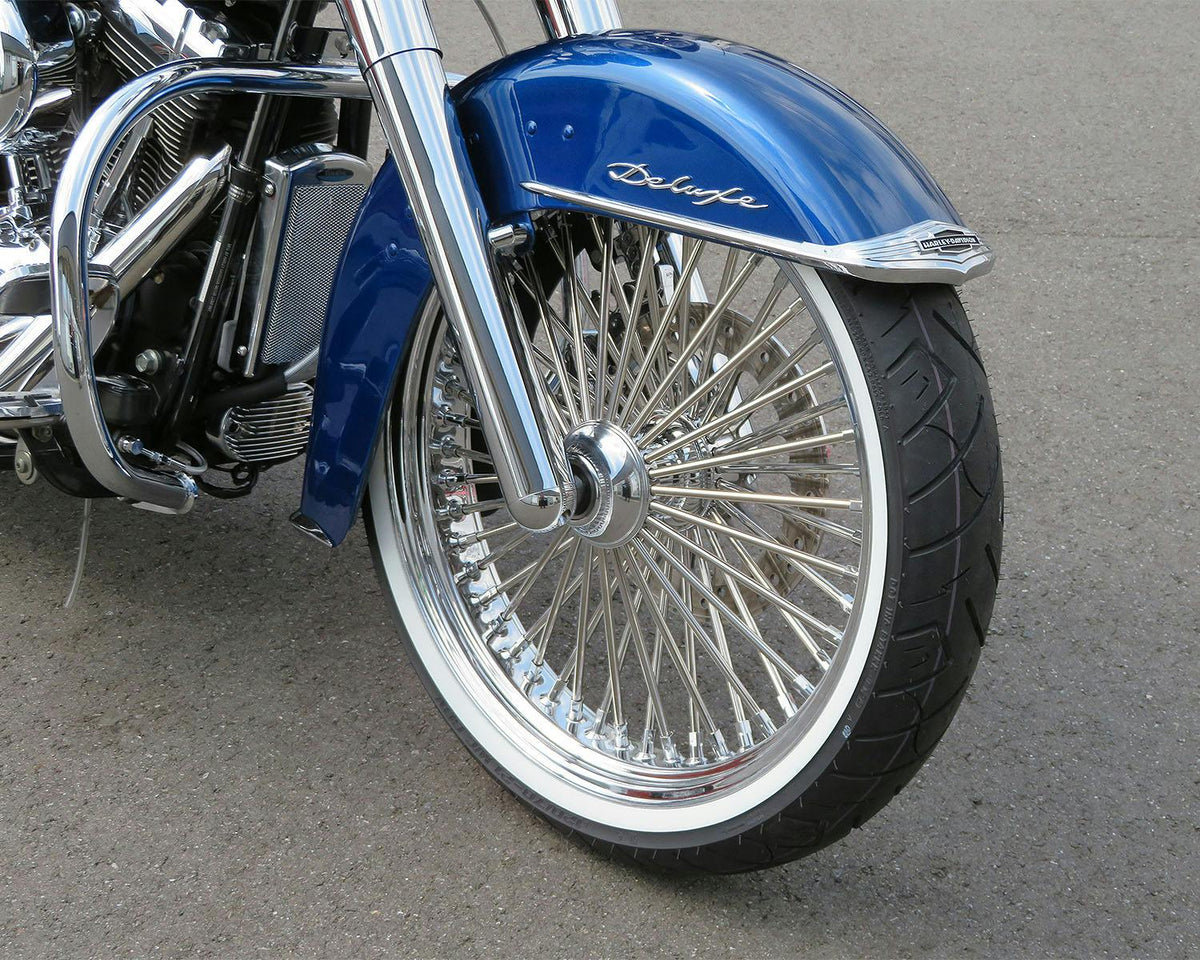 SHINKO SR777 Whitewall Cruiser Motorcycle Tire - 120/70-21 68V Front | 12707772 — product view 3