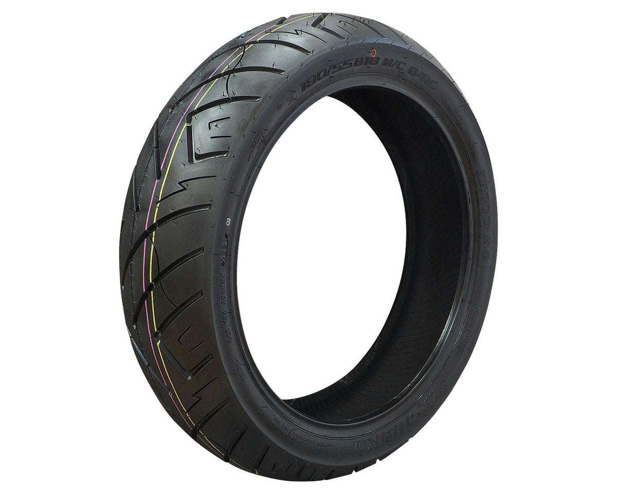SHINKO SR777 Black Cruiser Motorcycle Tire - 180/55B18 84H Rear | 18557770 — product view 1