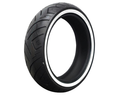 SHINKO SR777 Whitewall Cruiser Motorcycle Tire - 180/55B18 84H Rear | 18557771 — product view 1