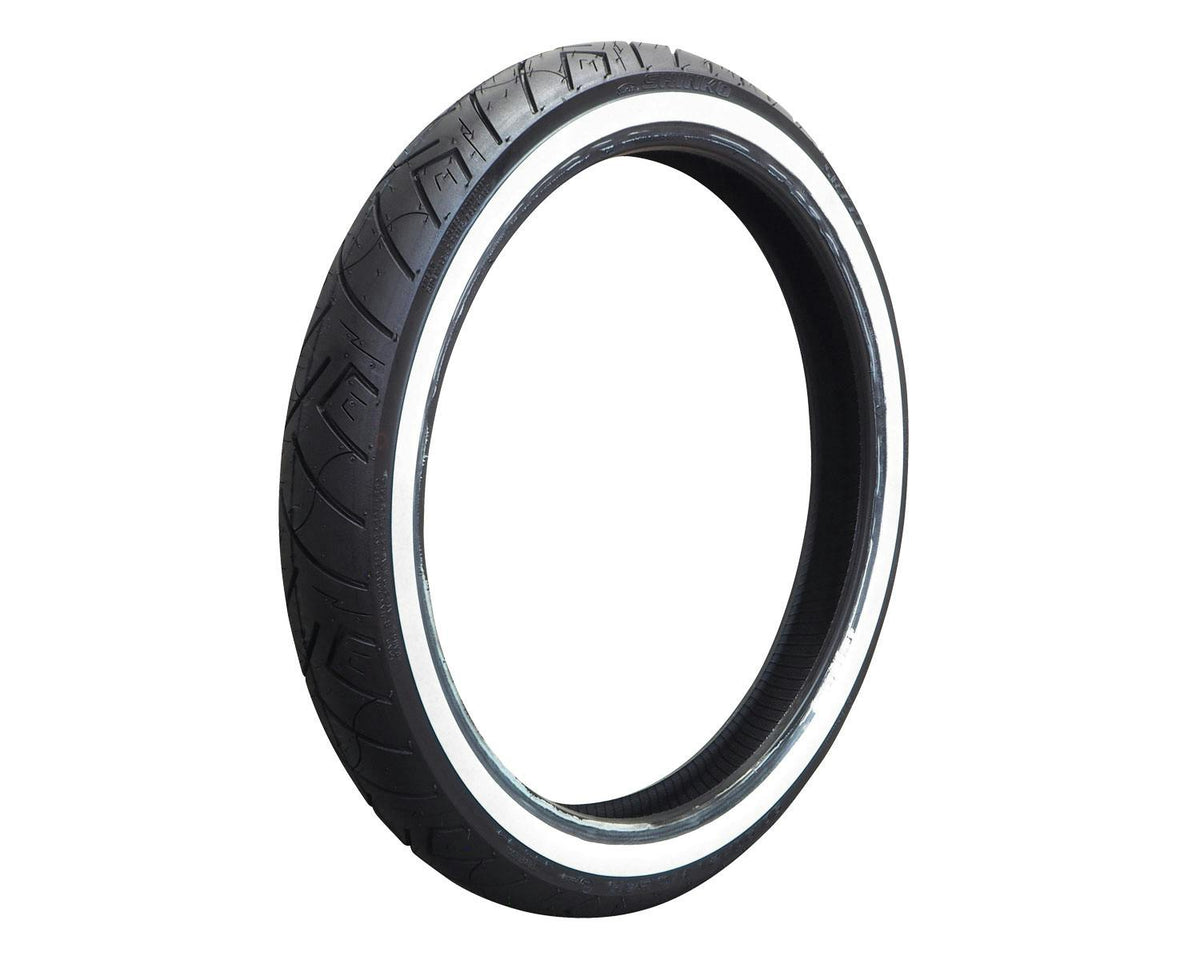 SHINKO SR777 Whitewall Cruiser Motorcycle Tire - 90/90-21 54H Front | 90907771 — product view 1