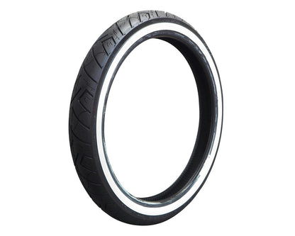 SHINKO SR777 Whitewall Cruiser Motorcycle Tire - 90/90-21 54H Front | 90907771 — product view 1