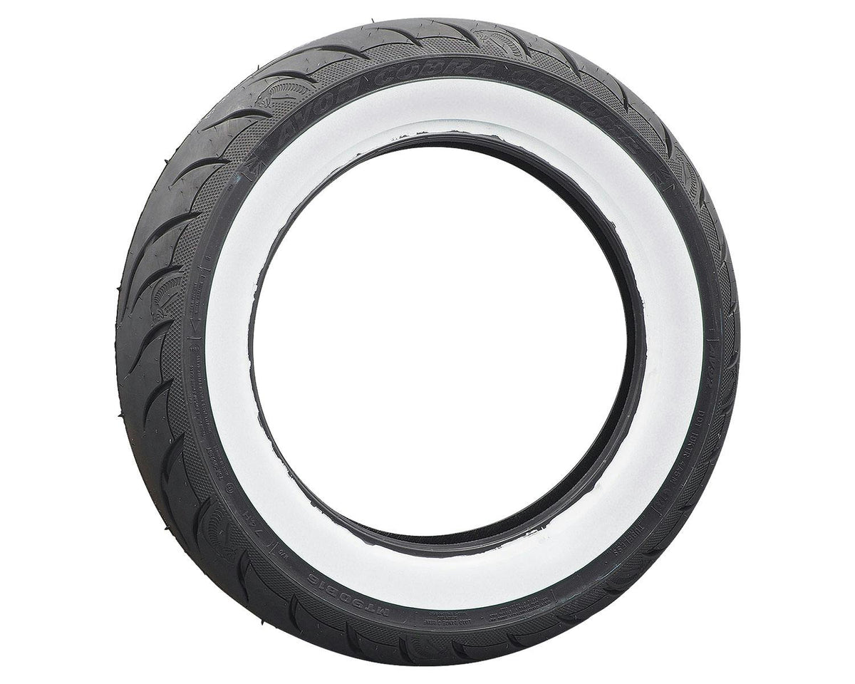 Avon Tyres Cobra Chrome Tire - MT90B16 74H Rear Whitewall | 640577 — product view 1