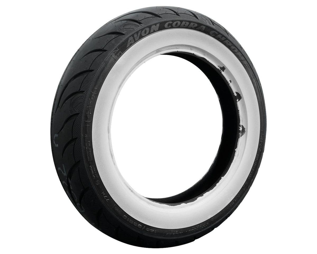 Avon Tyres Cobra Chrome Tire - 140/90B16 77H Rear Whitewall | 640588 — product view 1