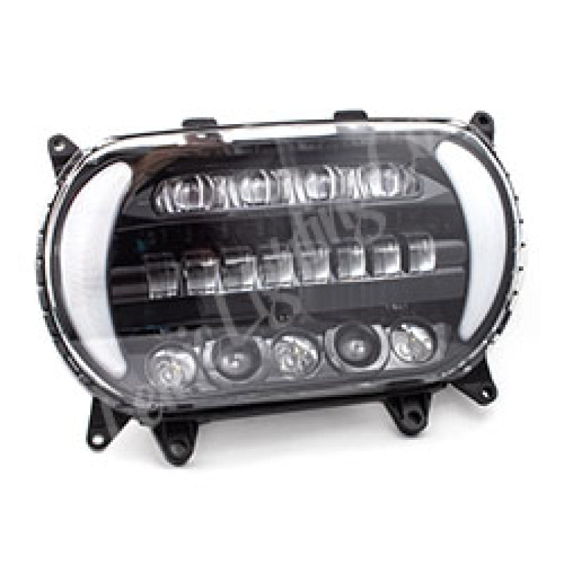 Letric Lighting 2015+ Early Road Glide LED 黑色/鍍鉻 頭燈 附 方向燈｜LLC-5LRA-TS