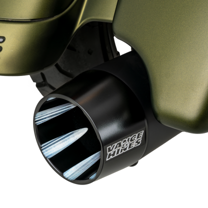 Vance & Hines 17-23 Harley Touring 車系 Blackbird 450 尾段排氣管 - 黑色 Contrast Finish 尾蓋｜46792