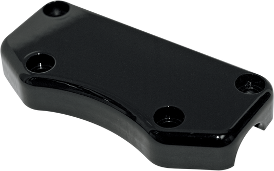 DRAG SPECIALTIES 0602-0348 Buffalo Handlebar Clamp - Smooth - Black - DRG-0602-0348