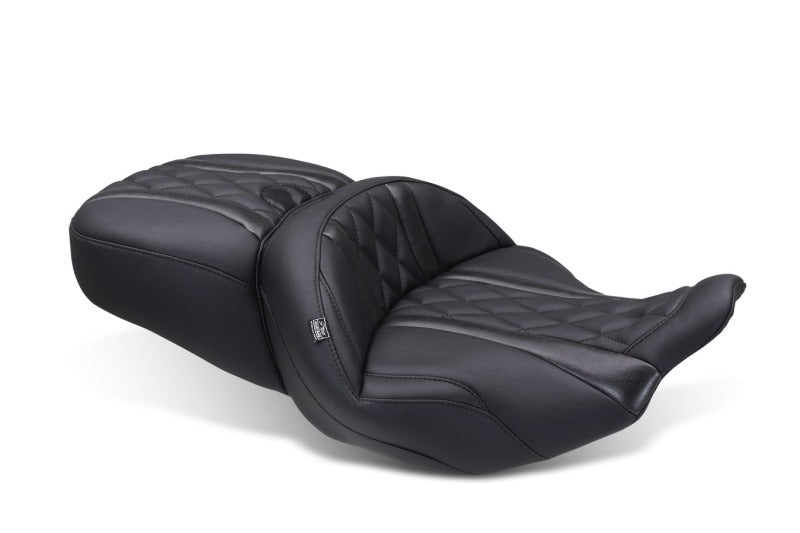Mustang Seats 23-25 Harley CVO Road Glide (ST) Super Touring Standard Reach One-Piece, 2 UP 黑色｜89411