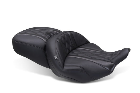 Mustang Seats 23-25 Harley CVO Road Glide (ST) Super Touring Standard Reach One-Piece, 2 UP 黑色｜89411
