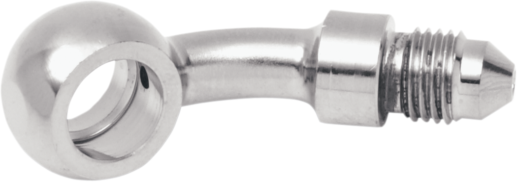 Russell Performance R4057C straight chrome banjo fitting side view