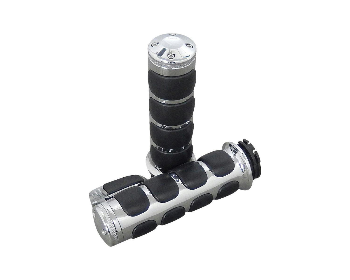 Kuryakyn ISO Grips With Throttle Boss - Chrome / Dual Cable | 6342