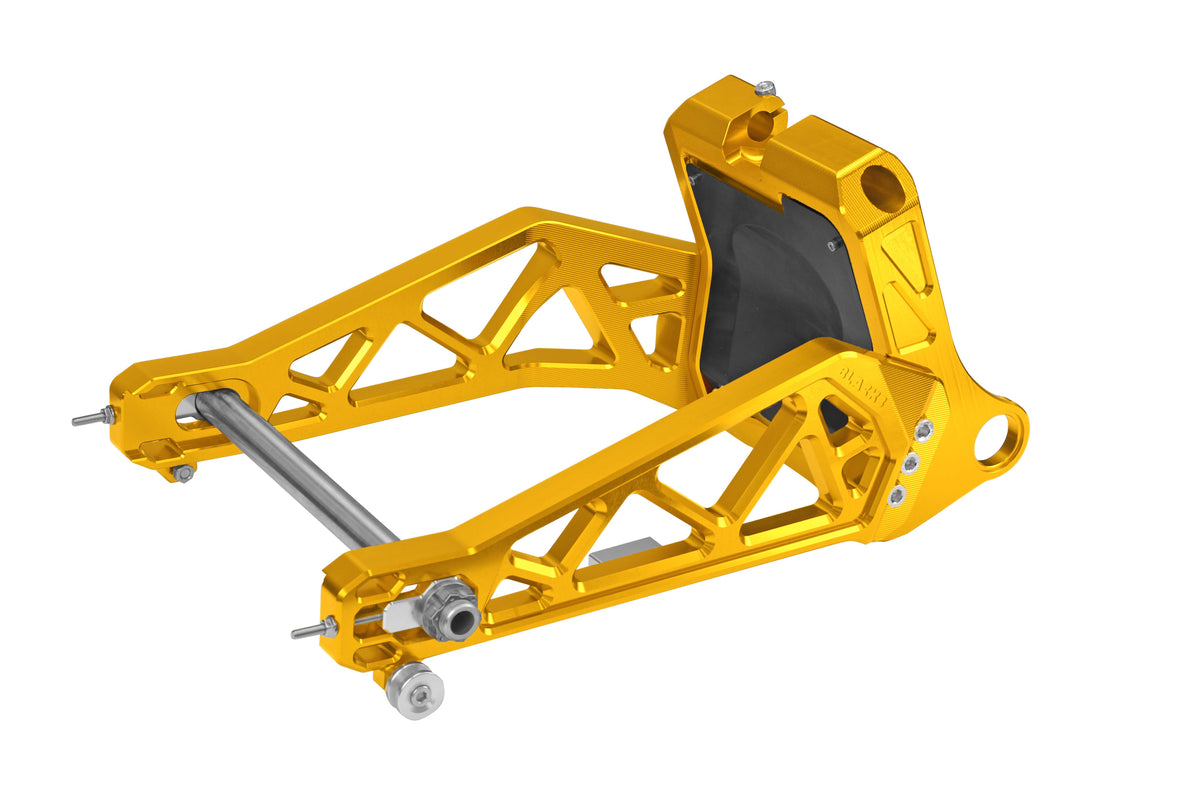 BLACK3 B3H0312=GD Performance Softail Swingarm — Gold