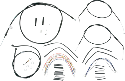 Burly Brand B30-1113 Black Vinyl Cable/Line Kit - 13 in. Ape Hangers - 2014-2015 Touring Without ABS - Alternate View 1