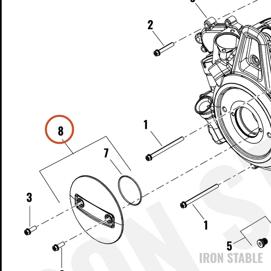 Harley-Davidson 25701120 Alternator Cover Plug | Chocolate Satin — OEM parts illustration