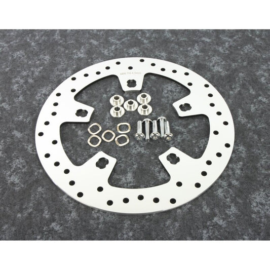 Bikers Choice 14-Up Touring Lug 固定座 拋光 不鏽鋼 前側 煞車碟盤 附 Hardware｜482594