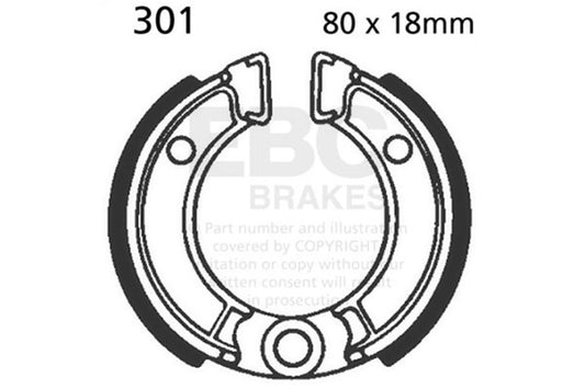EBC 04-23 Honda CRF 50 F / 12-24 Yamaha TT-R 50 E 前側/後側 左側 FA-SFA-TT-X 煞車來令片｜301