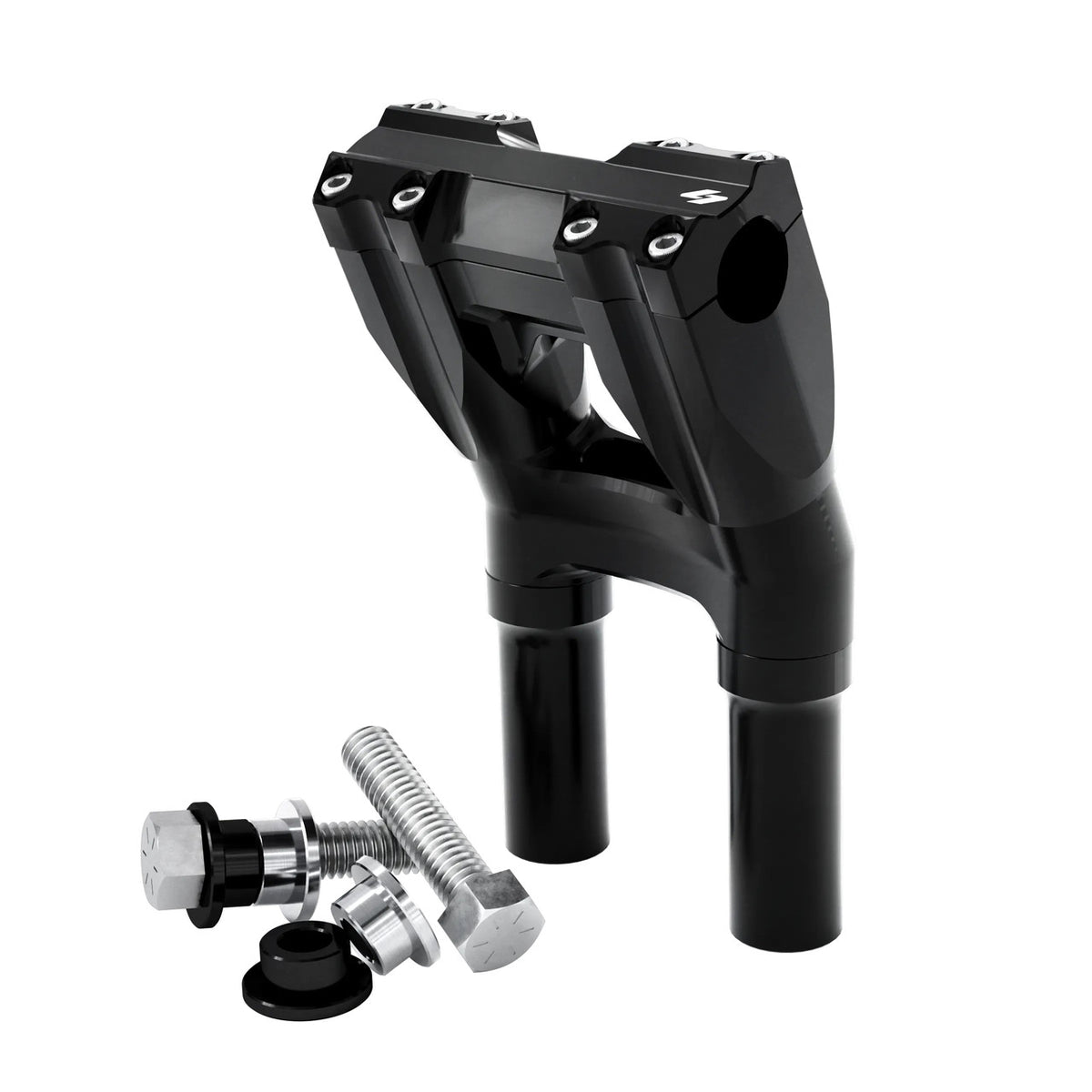 Kraus Motor Isolated Kickback Risers | Height and Clamp Options / 8 in / 1-1/8 in / 黑色陽極