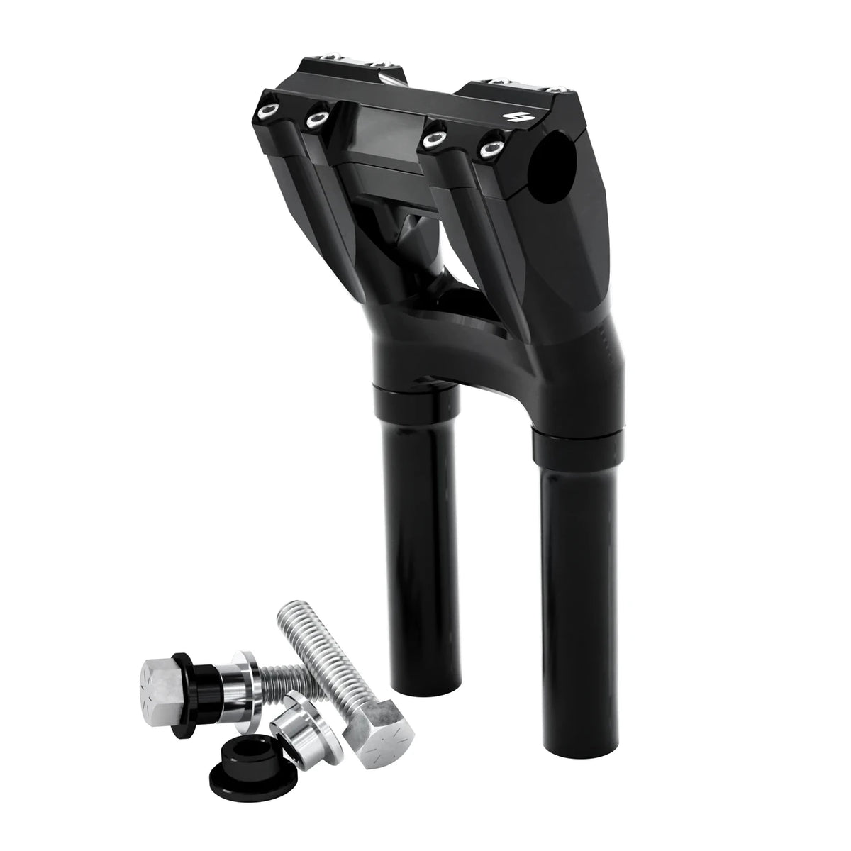 Kraus Motor Isolated Kickback Risers | Height and Clamp Options / 10 in / 1-1/8 in / 黑色陽極