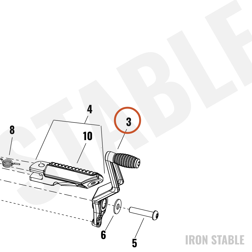 Harley-Davidson 33600373 Rider Shift Lever Assembly — OEM parts illustration