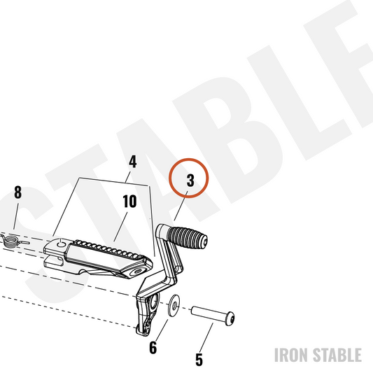 Harley-Davidson 33600373 Rider Shift Lever Assembly — OEM parts illustration