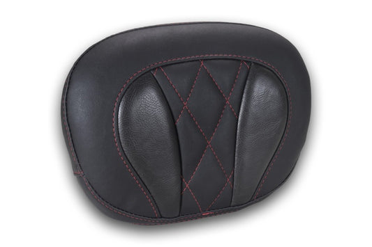 Mustang Seats 豪華款 菱形紋 Touring 後靠背架 墊 黑色 附 Dark Cherry Thread｜88450DC
