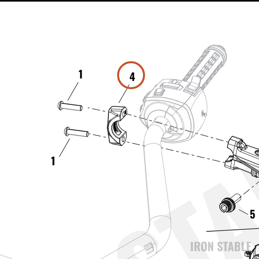 Harley-Davidson 36700268 Clutch Lever Mount Clamp | No Mirror Mount — OEM parts illustration