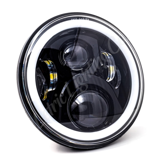 Letric Lighting 7 吋 LED 黑色 全環光圈 Indian｜LLC-ILHC-7DB