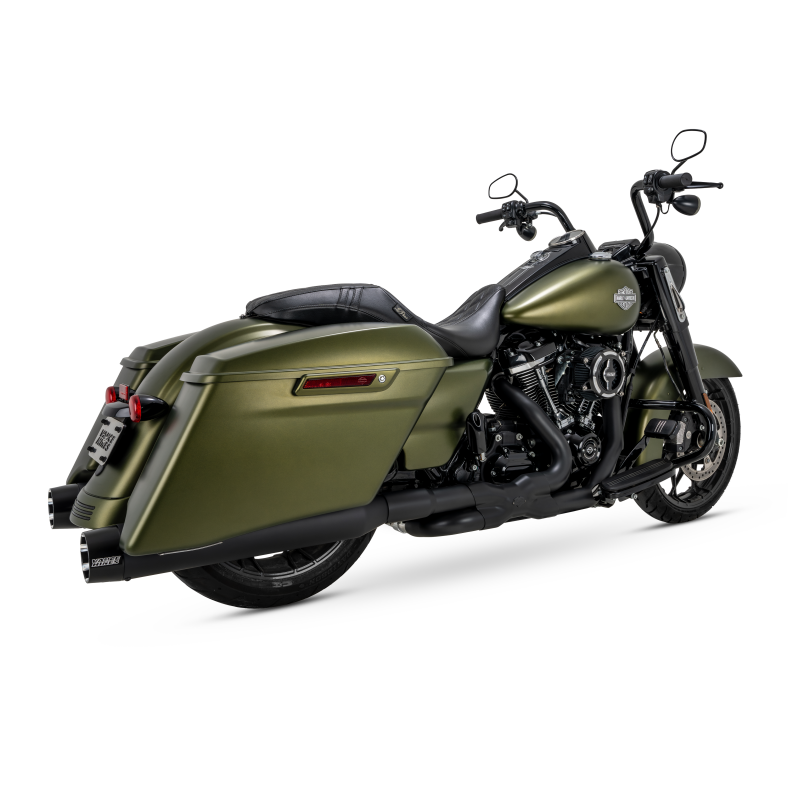 Vance & Hines 17-23 Harley Touring 車系 Blackbird 450 尾段排氣管 - 黑色 Contrast Finish 尾蓋｜46792