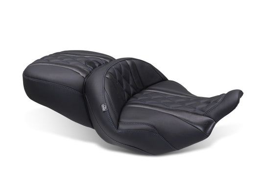 Mustang Seats 23-25 Harley CVO Road Glide (ST) Super Touring Standard Reach One-Piece, 2 UP 黑色｜89411SB