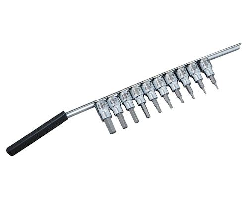CruzTOOLS Inch Hex Socket Bit Set - 3/8 in. drive, 10 pieces | IN38HBS