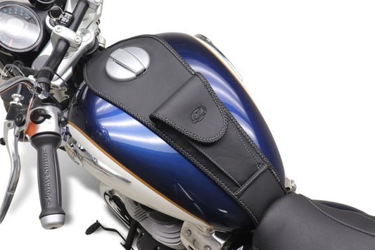 Mustang Seats 23-25 Royal Enfield Super Meteor 650 Tank Bib 附 Pouch 黑色｜93371ST