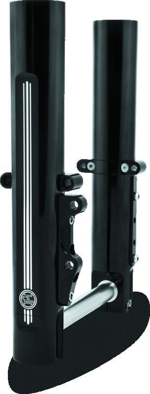 Performance Machine 14-Up FL Lower Leg 總成 - 黑色切削面｜0208-2098-BM