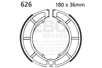 EBC 05-23 Suzuki VL 800 Boulevard Tourer 後側 煞車 Shoe｜626