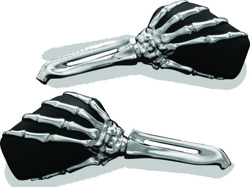 Kuryakyn Skeleton Hand 後照鏡 鍍鉻/黑色｜1759
