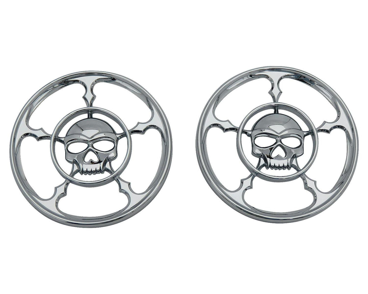 Kuryakyn Zombie Speaker Grills - Chrome / Pair | 3787