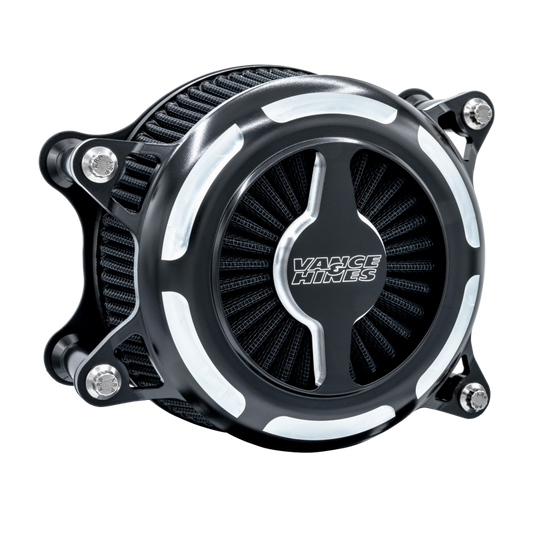 Vance & Hines VO2 Blade 黑色對比切削進氣套件｜Touring／Softail 40395