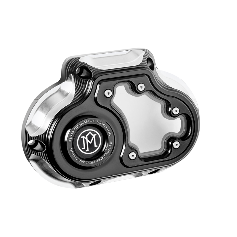 Performance Machine Vision 離合器 蓋 附 飾框 - 黑色切削面｜0177-2081M-BM